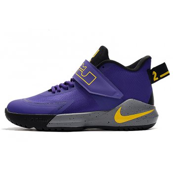 2020 Nike LeBron Ambassador 12 Purple Yellow-Black Shoes